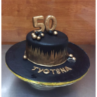 Black & Gold Fondant cake